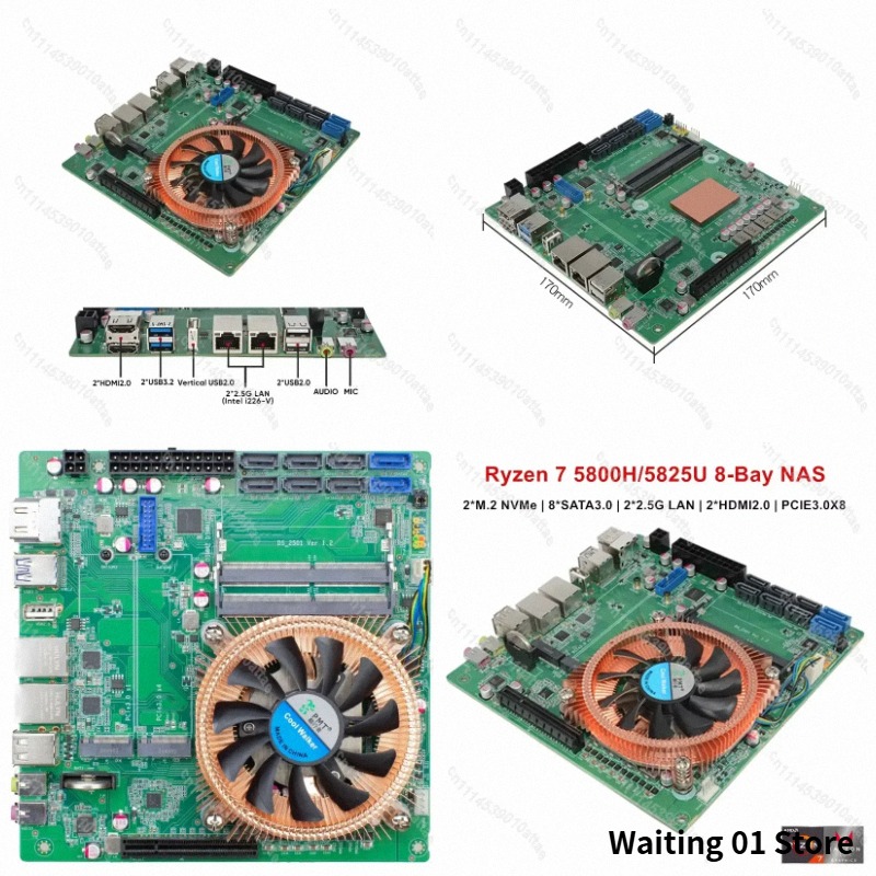Topton AMD Ryzen 7 5825U 5800H - Nas Motherboard 8 Sata Mini Itx 리뷰 및 가격