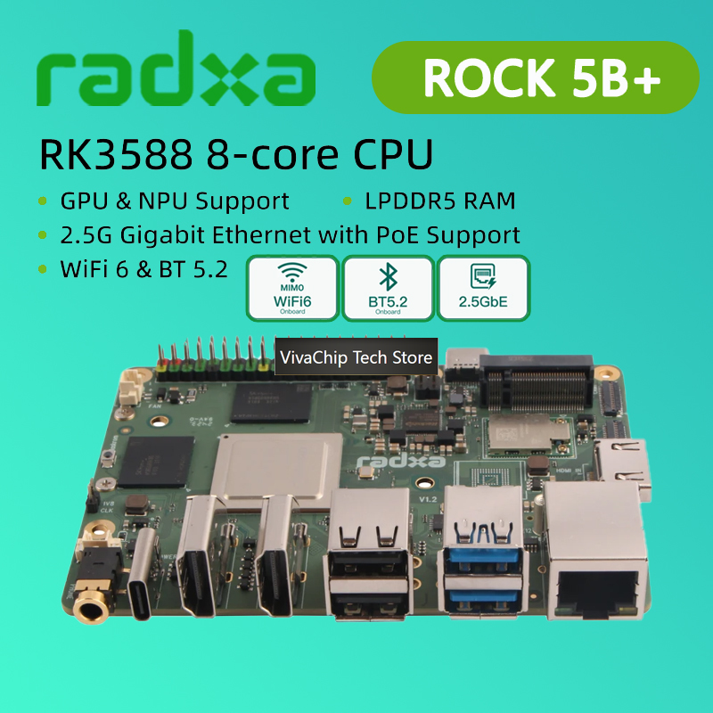 VivaChip TechRadxa ROCK 5B+ Ro - Rockchip Rk3588 Development Board 리뷰 및 가격